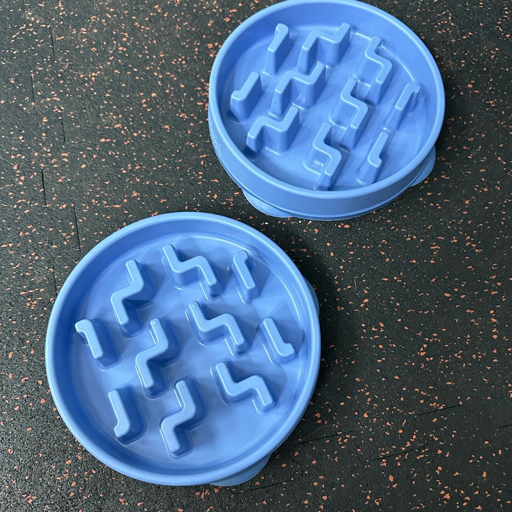 Slow feeder dog bowls